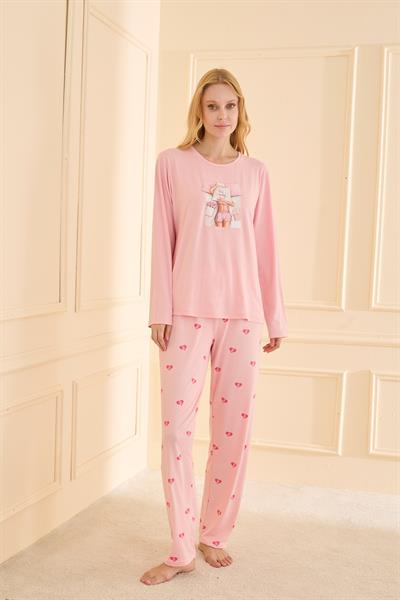 Kadın Milan Genç Bisiklet Yaka Takım | Pembe 50902-2398