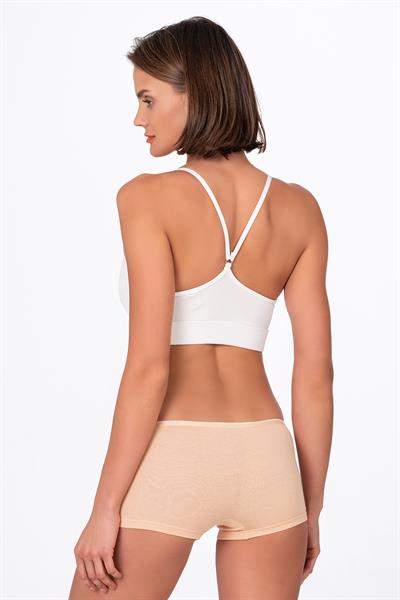 Kadın Modal Pamuklu Yumuşak Boxer Şort | Ten K23920