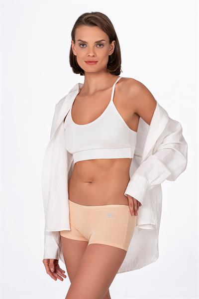 Kadın Modal Pamuklu Yumuşak Boxer Şort | Ten K23920