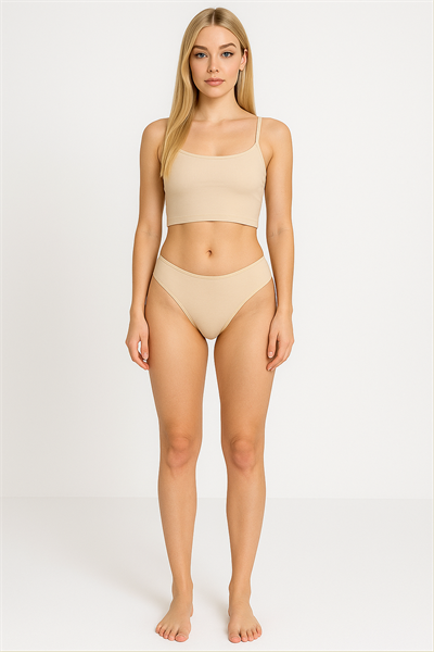 Kadın Pamuk Bato Külot Ten | 0234 