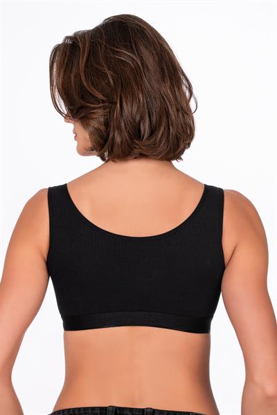 Kadın Pamuklu Kaşkorse Sporcu Sütyen | Siyah 5044