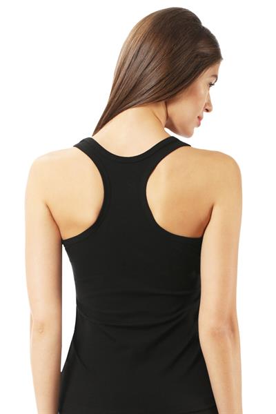 Kadın Pamuklu Kalın Askılı Sporcu Atlet Siyah | K7416 