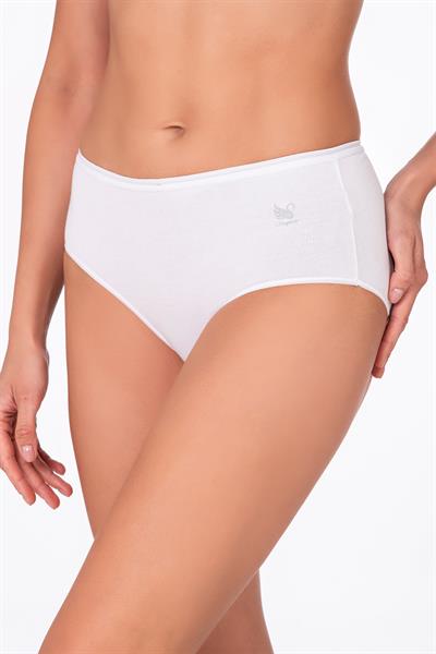 Kadın Pamuklu Yüksek Bel Bato Modal Külot | Beyaz K23922
