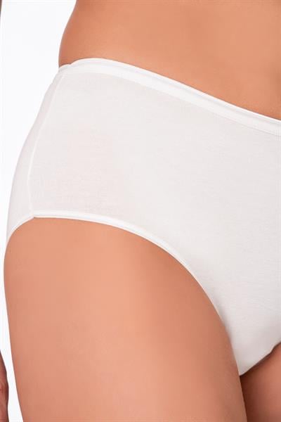Kadın Pamuklu Yüksek Bel Bato Modal Külot | Ekru K23922