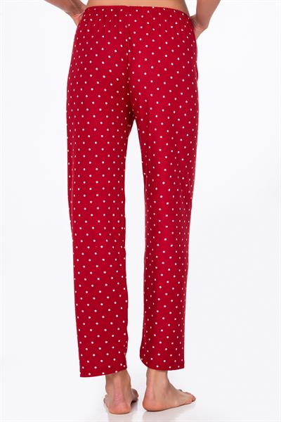 Kadın Süet Puantiyeli Pijama Tek Alt