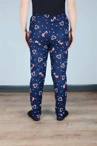 Kadın Süet Pijama Tek Alt | Lacivert