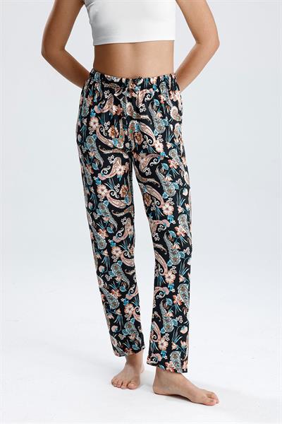 Kadın Şal Desenli Uzun Pijama Pantolon 