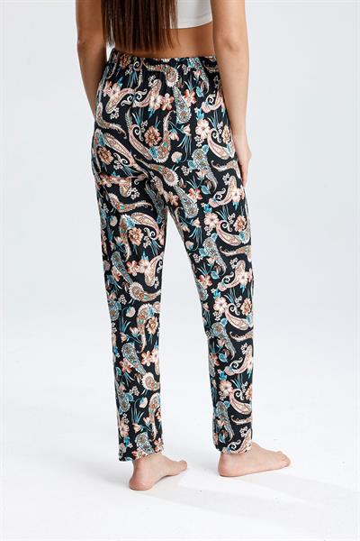 Kadın Şal Desenli Uzun Pijama Pantolon 