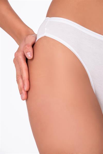 Kadın Viskon Esnek Rahat Slip Külot | Beyaz K23926