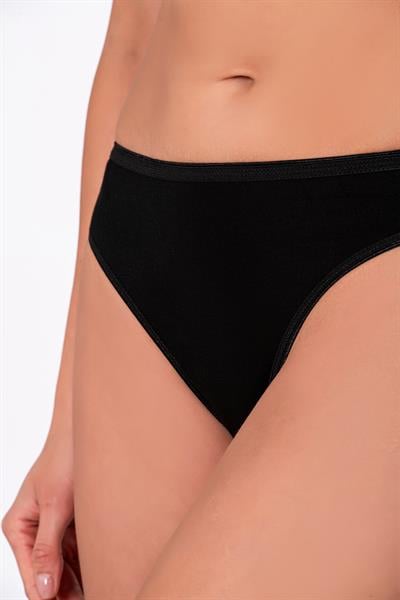 Kadın Viskon Esnek Rahat Slip Külot | Siyah K23926