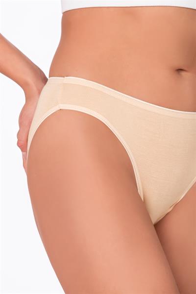 Kadın Viskon Esnek Rahat Slip Külot | Ten K23926