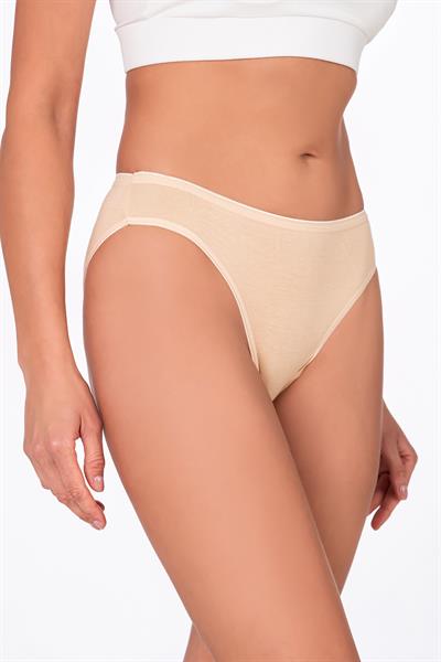 Kadın Viskon Esnek Rahat Slip Külot | Ten K23926