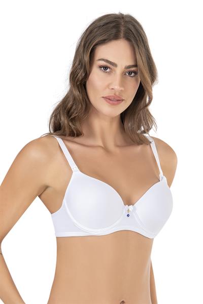 Kaplı Balenli Emzirme Sütyeni | Beyaz 3628