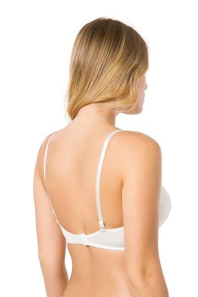 Mikro Kaplı Kulaksız Destekli Silikonlu B Kap Sütyen | Ekru 7050