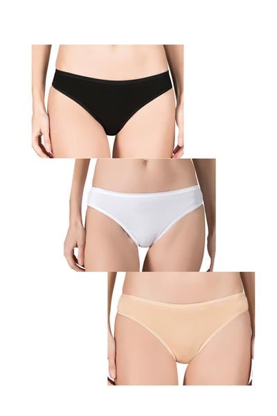 Kadın 3lü Viskon Yüksek Kalite Slip Külot | 23926