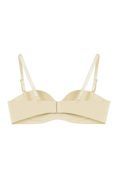 Lazer Kesim Desteksiz Straplez Sütyen |  Ekru6050