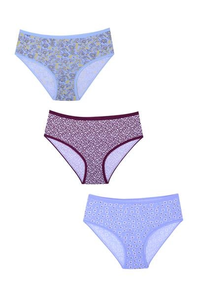 Pamuklu Yüksek Bel Üçlü Bato Külot | Varyant 2 25804