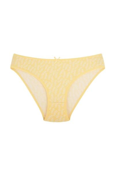 Pamuklu Esnek Desenli Slip Bikini Külot | V4 26800