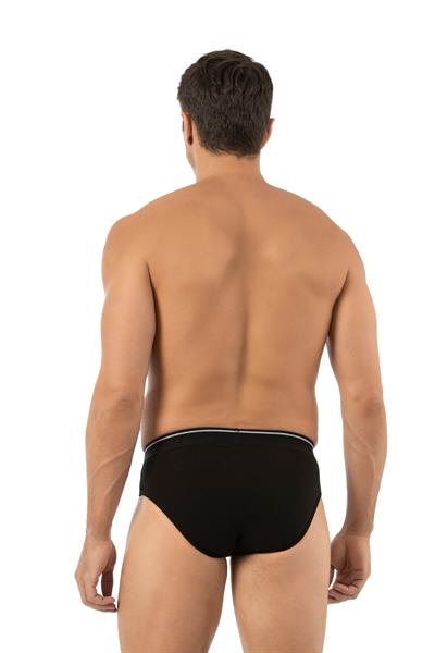 Pamuklu Likralı Erkek Slip | Siyah 11330