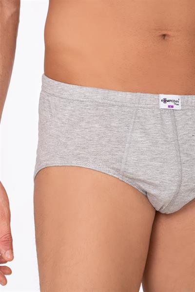 Pamuklu Penye Süprem Esnek Rahat Slip Külot | Gri Melanj K0037