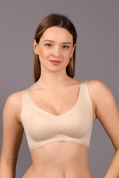 Desteksiz Pedli Lazer Kesim  Sütyen | Ten 6125