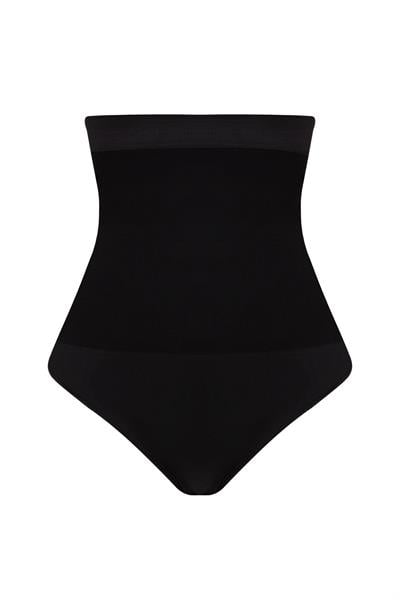 Yüksek Bel Inceltici Etkili String Korse | Siyah1025