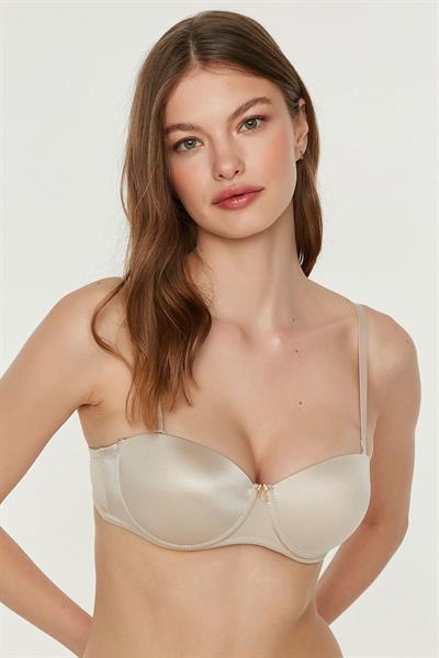 Çıkarılabilir Askılı Destekli Straplez Sütyen | Ten 7055