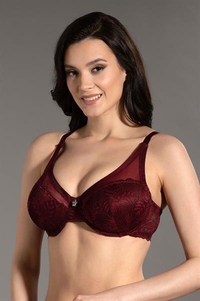 Kadın Desteksiz C Cup Sütyen Bordo | 4020