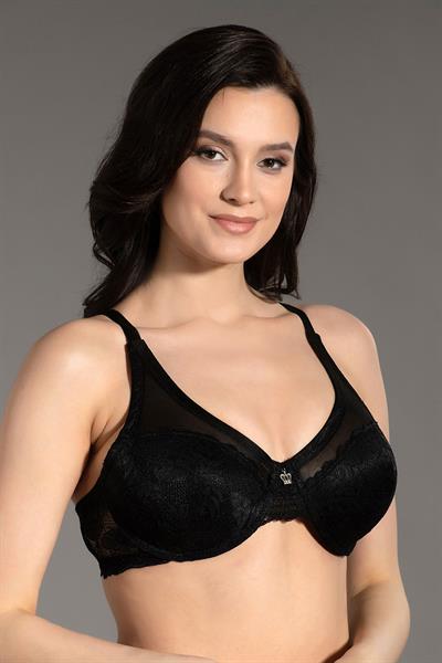 Kadın Desteksiz C Cup Sütyen Siyah | 4020