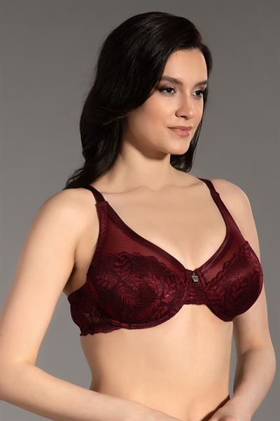 Kadın Desteksiz C Cup Sütyen Bordo | 4020