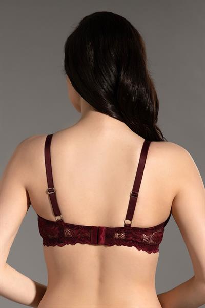 Kadın Desteksiz C Cup Sütyen Bordo | 4020