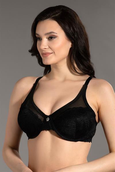 Kadın Desteksiz C Cup Sütyen Siyah | 4020