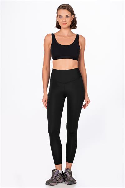Yüksek Bel Spor Tayt | Siyah