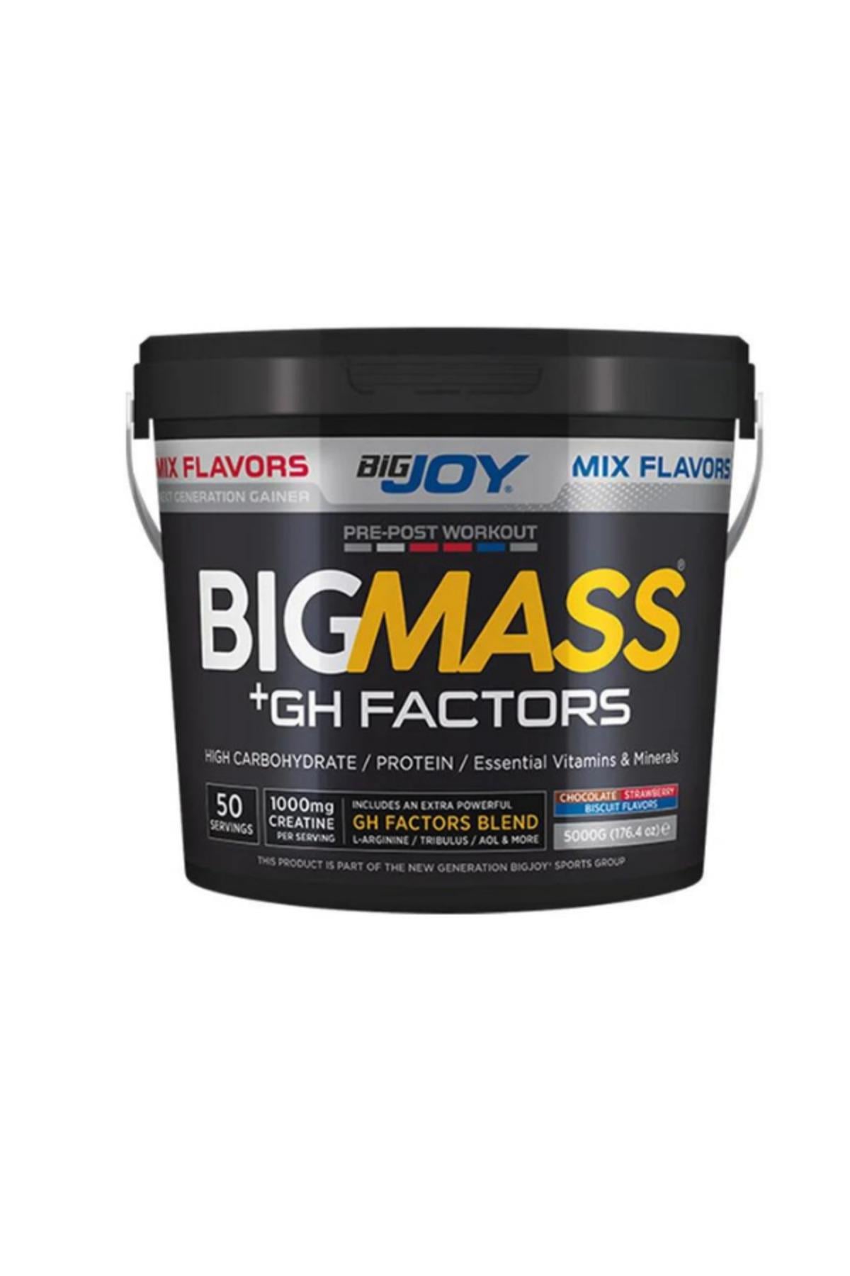 BIGMASS Gainer GH FACTORS Çilek - Bisküvi - Çikolata Mix Aroma 5000g