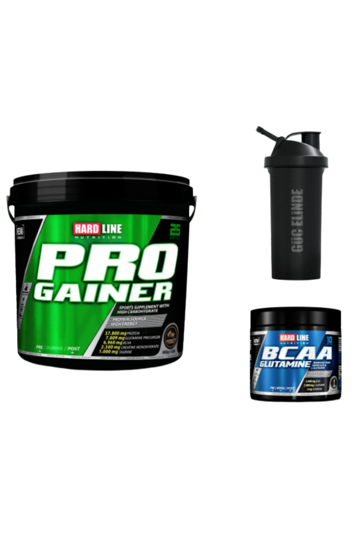 Hardline Progainer 5000 Gr + Bcaa Glutamine 115 Gr 