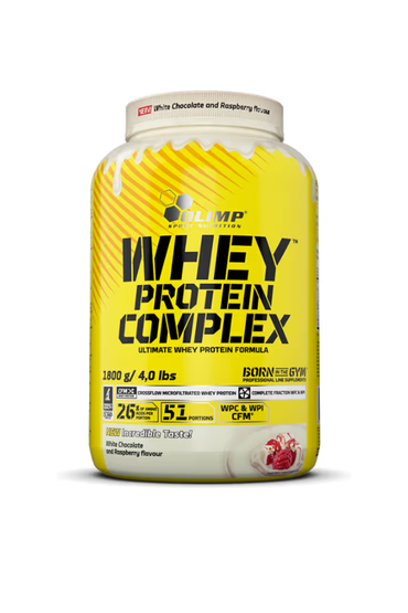 Olimp Whey Protein Complex 1800 Gr – Beyaz Çikolata ve Ahududu | 51 Servis