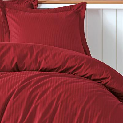 Elegant Strıpe Saten Çift Kişilik Nevresim Takımı - Bordo