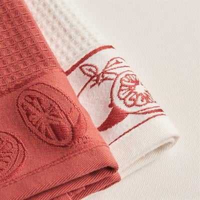 %100 Pamuk Helena Jakarlı Mutfak Havlusu 2li Set (40x60 cm)