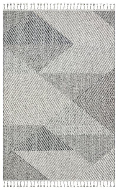 Soho Geo Gri Modern Geometrik Desenli Yıkanabilir Halı