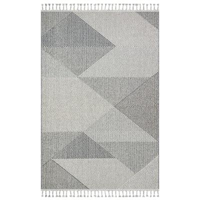 Soho Geo Gri Modern Geometrik Desenli Yıkanabilir Halı