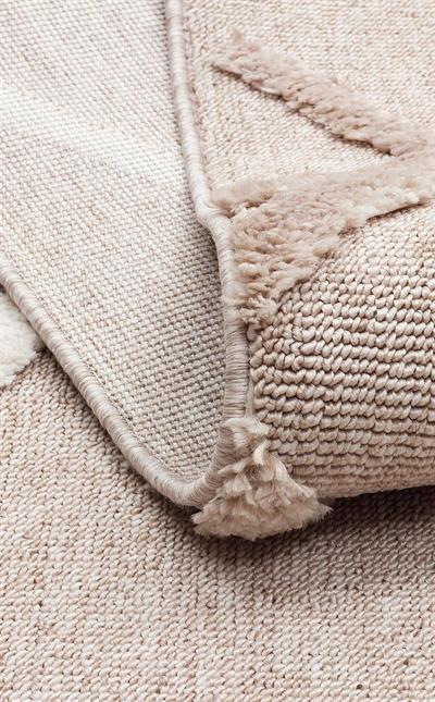 Terazzo Bej İskandinav Tarzı Renkli Tasarımlı Halı