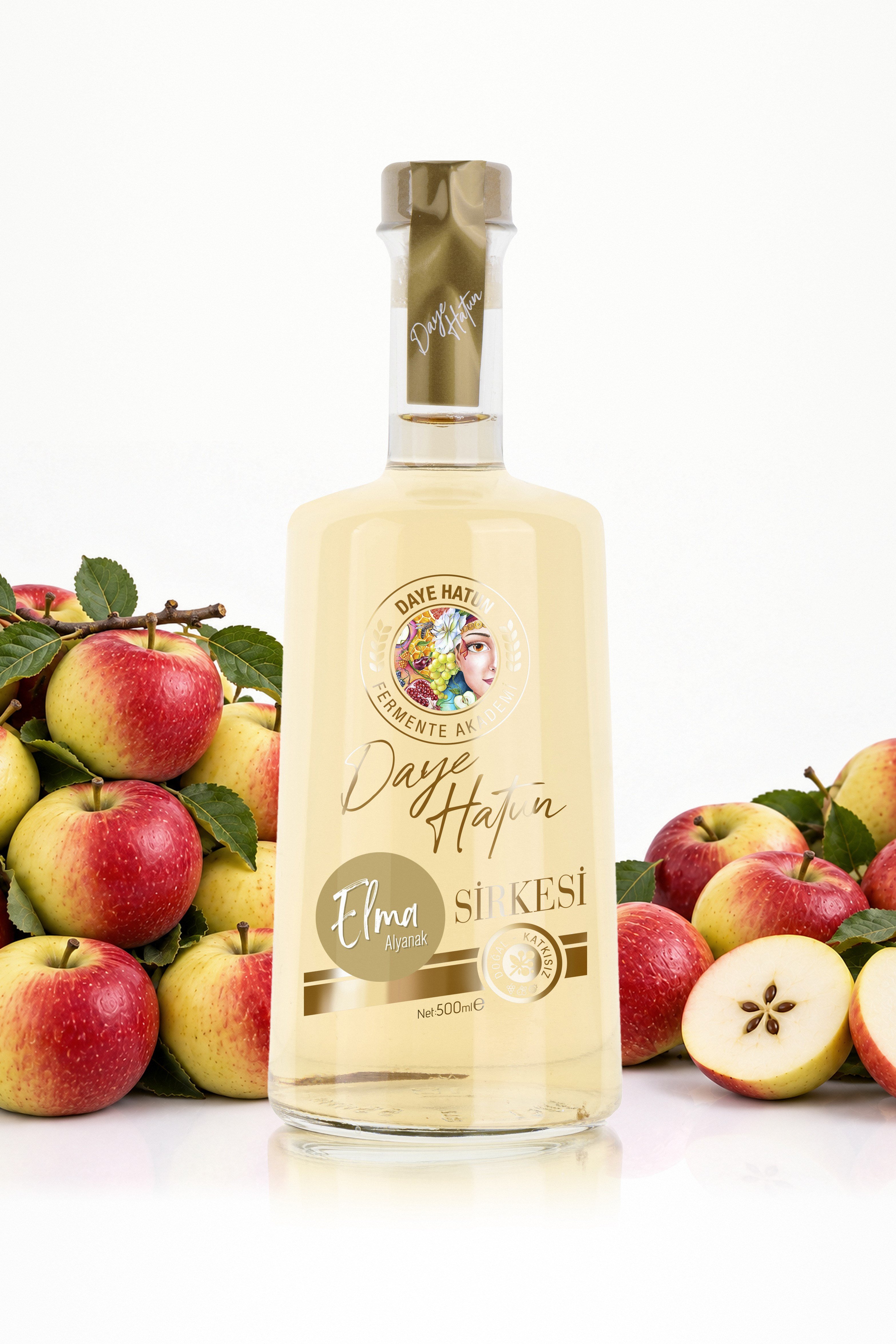 Alyanak Elma Sirkesi / Apple Cider Vinegar (Doğal Fermente Canlı Sirke / Nat. Fermented / 500 mL)