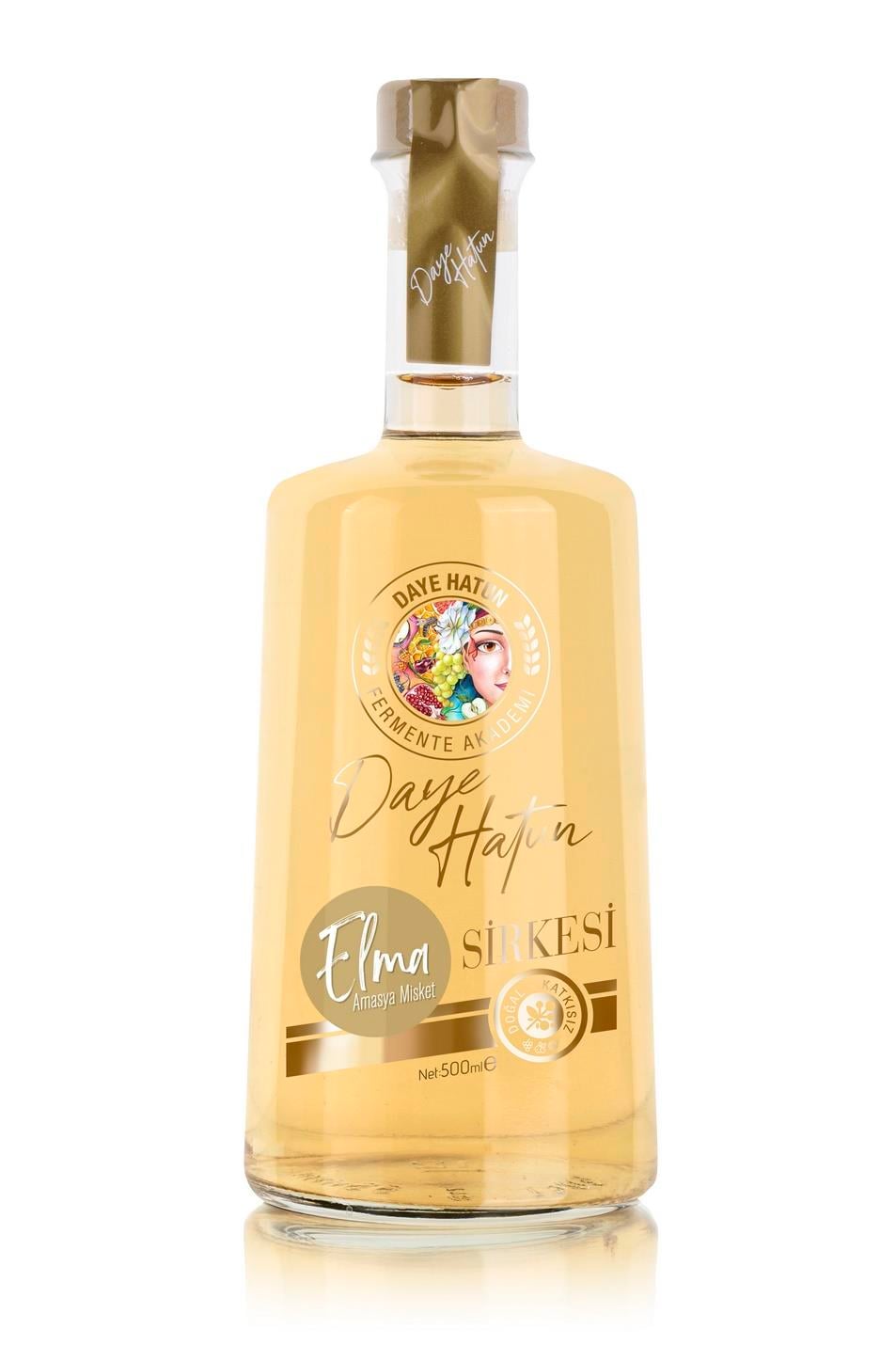 Amasya Misket Elma Sirkesi / Apple Cider Vinegar (Doğal Fermente Canlı Sirke / Naturally Fermented / 500 Ml)