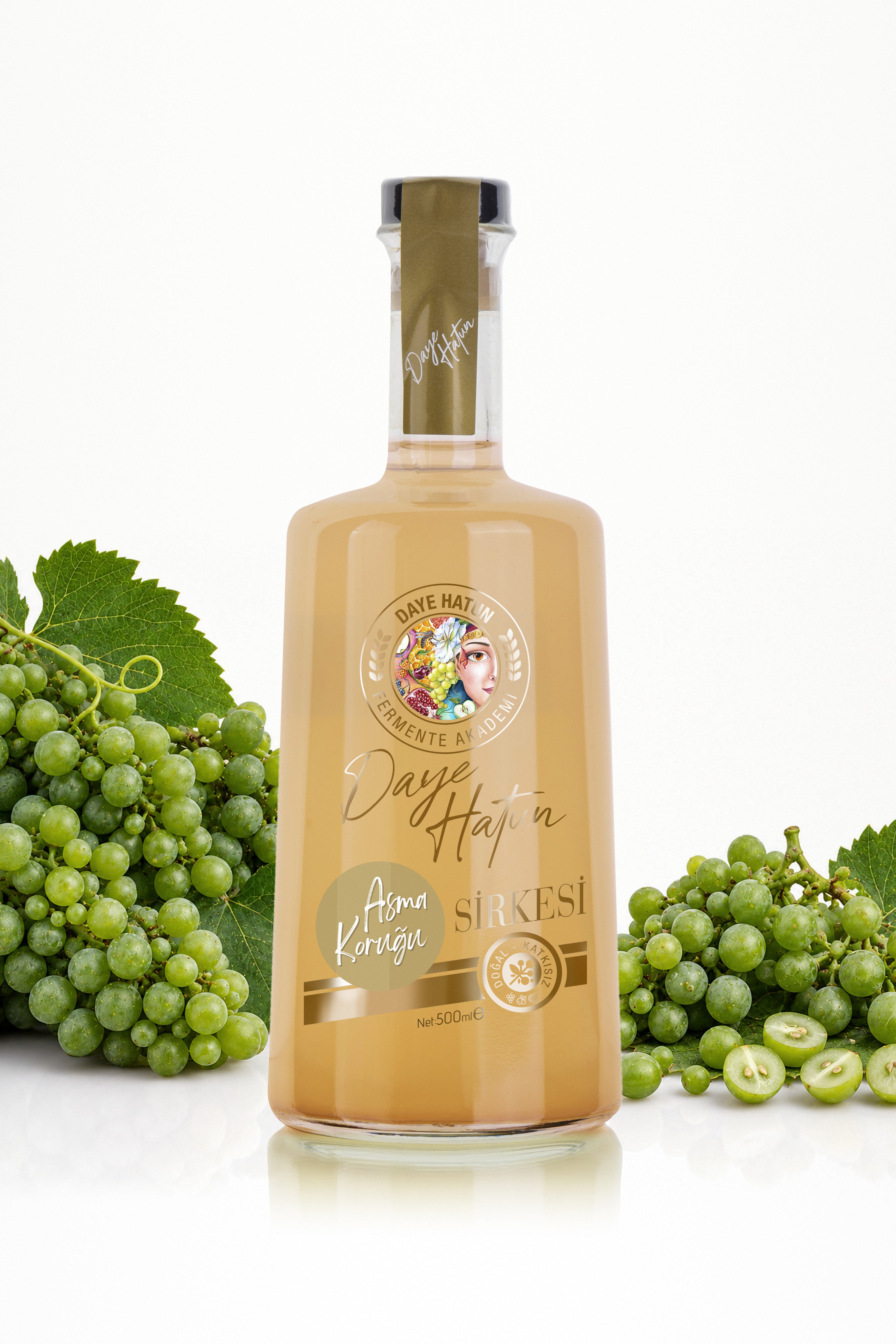 Asma Koruğu Sirkesi / Sour Grape Vinegar (Doğal Fermente Canlı Sirke / Nat. Fermented / 500 mL)