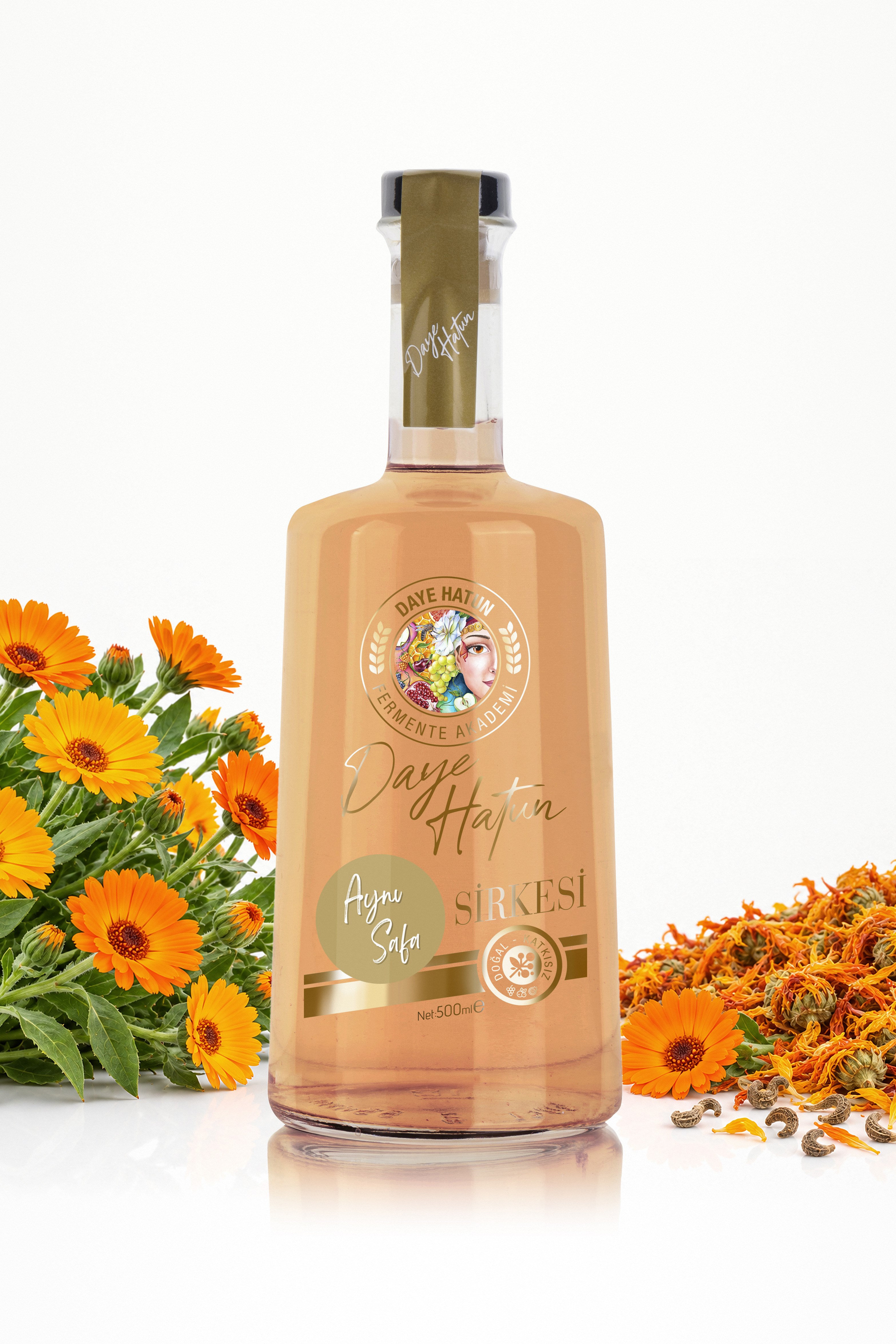 Aynı Safa Sirkesi / Marigold Vinegar (Doğal Fermente Canlı Sirke / Nat. Fermented / 500 mL)