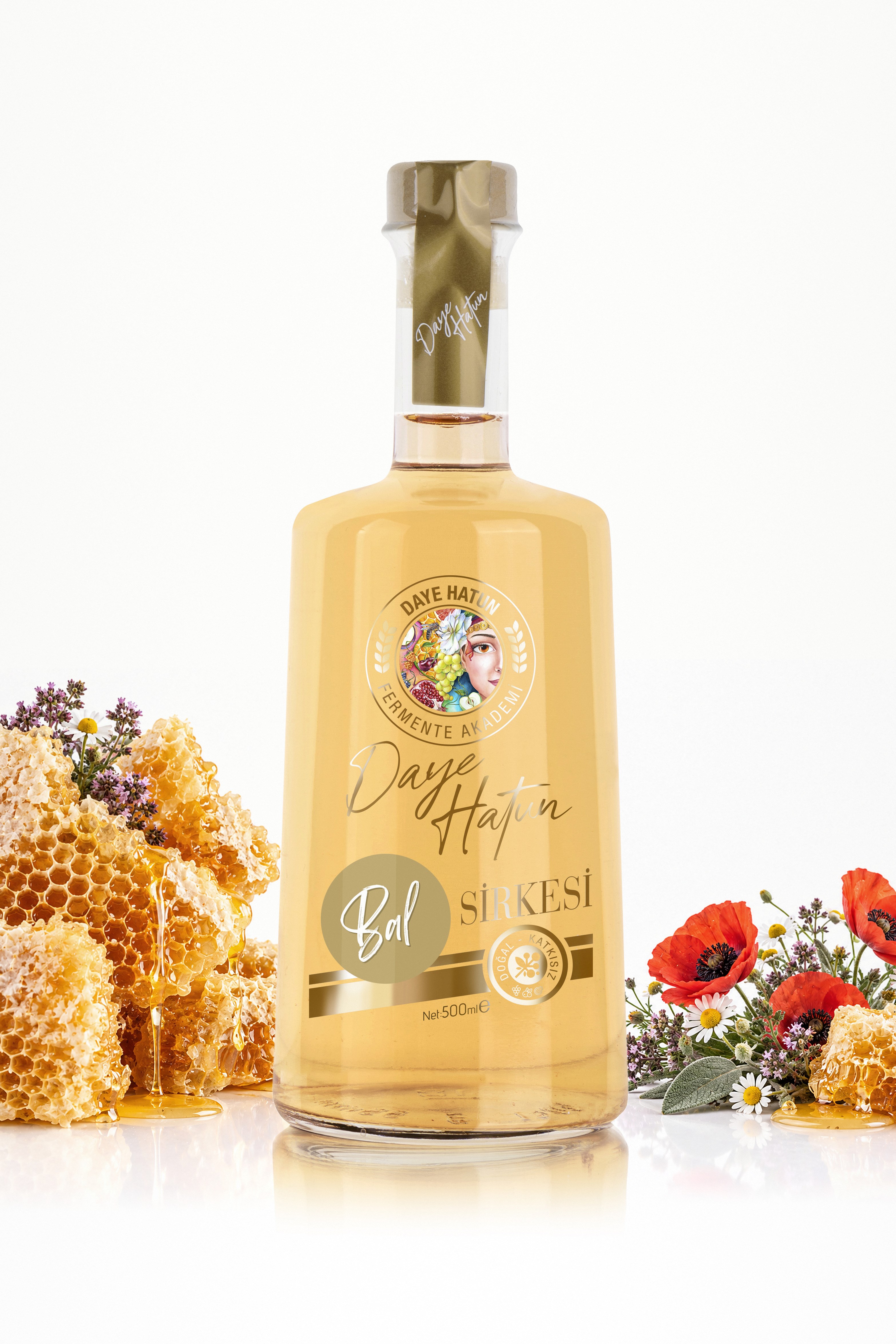 Bal Sirkesi / Honey Vinegar (Doğal Fermente Canlı Sirke / Nat. Fermented / 500 mL)