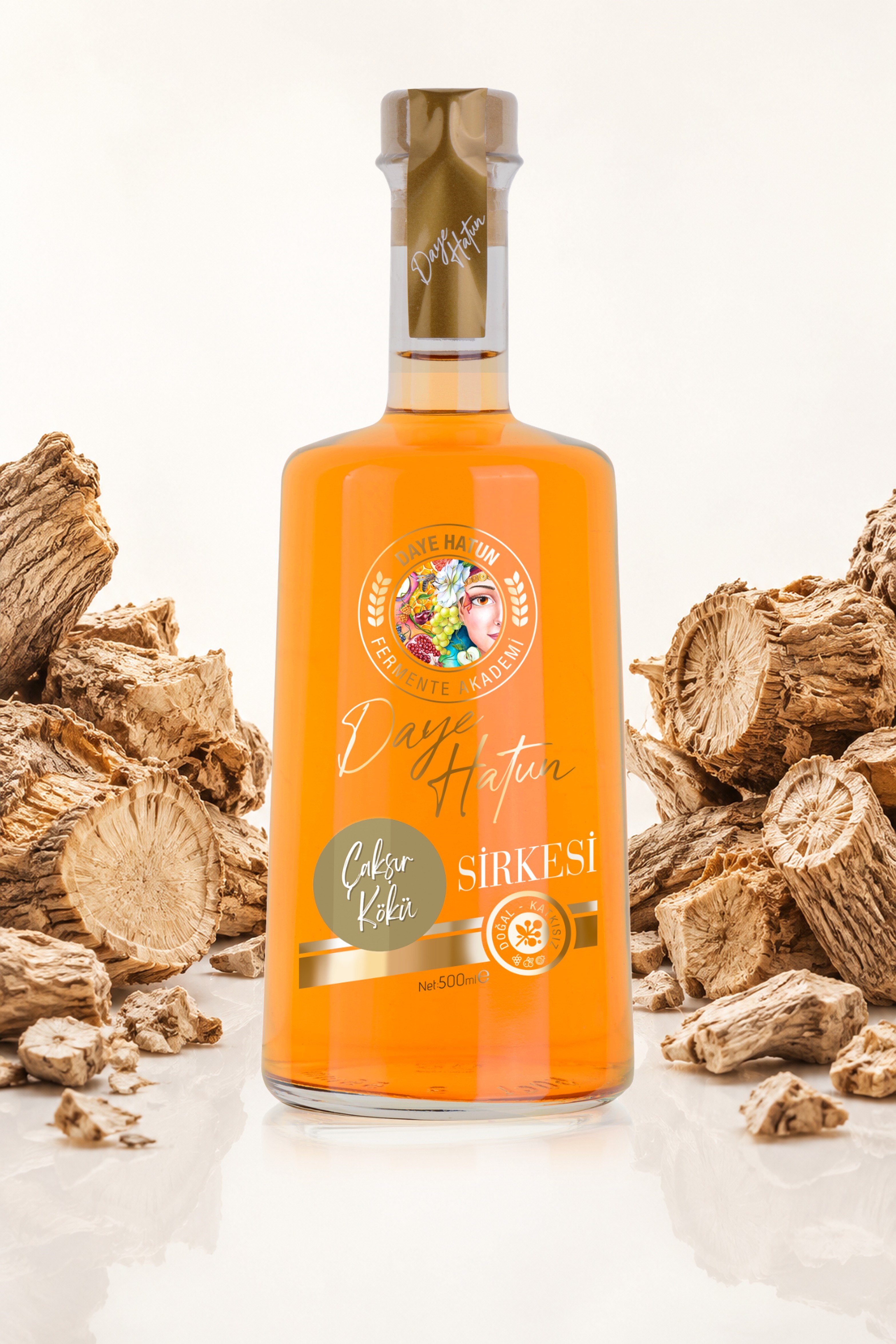 Çakşır Kökü Sirkesi / Ferula Elaeochytris Root Vinegar (Doğal Fermente Canlı Sirke / Nat. Fermented / 500 mL)