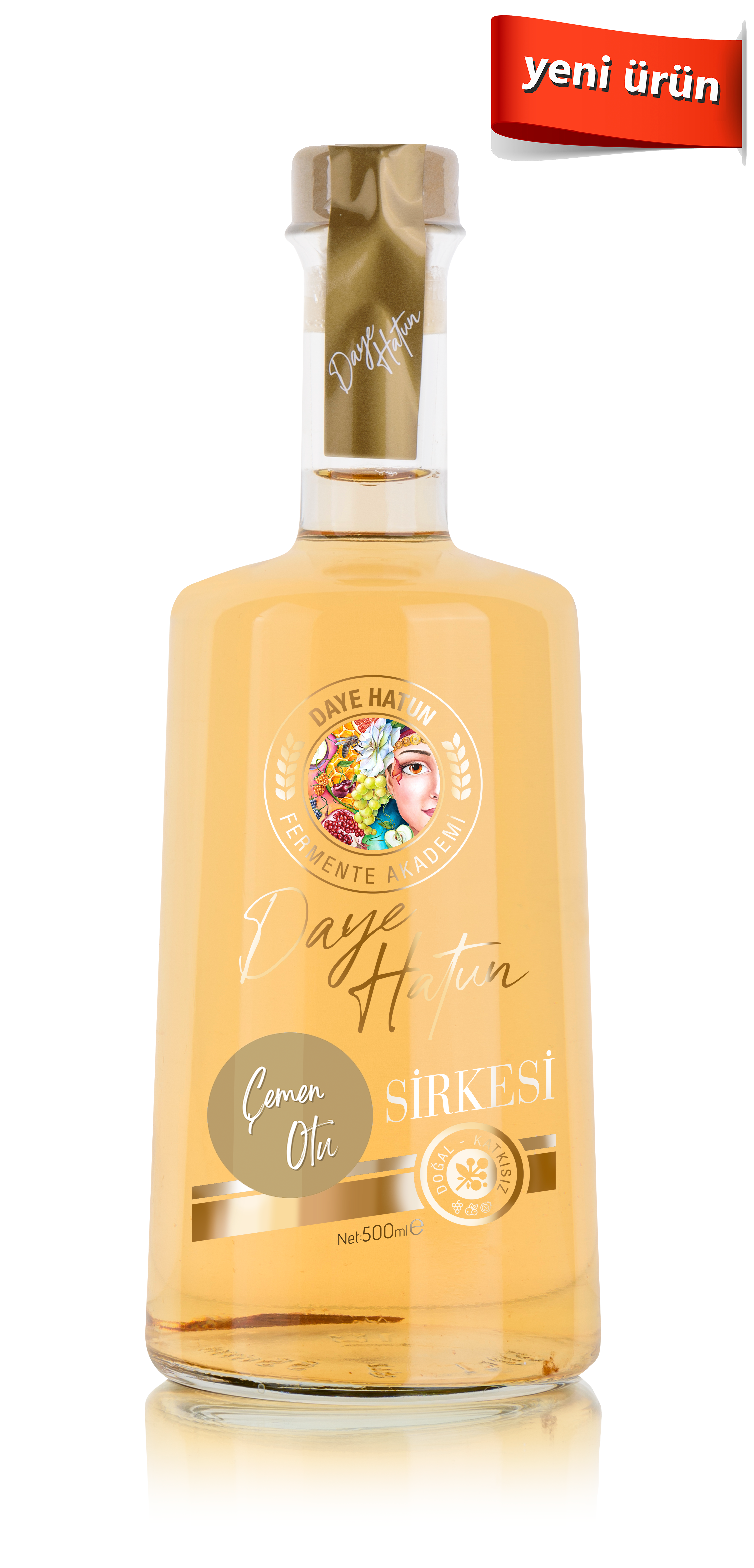 Çemen Otu Sirkesi / Fenugreek Vinegar (Doğal Fermente Canlı Sirke / Nat. Ferm./ 500 ml)