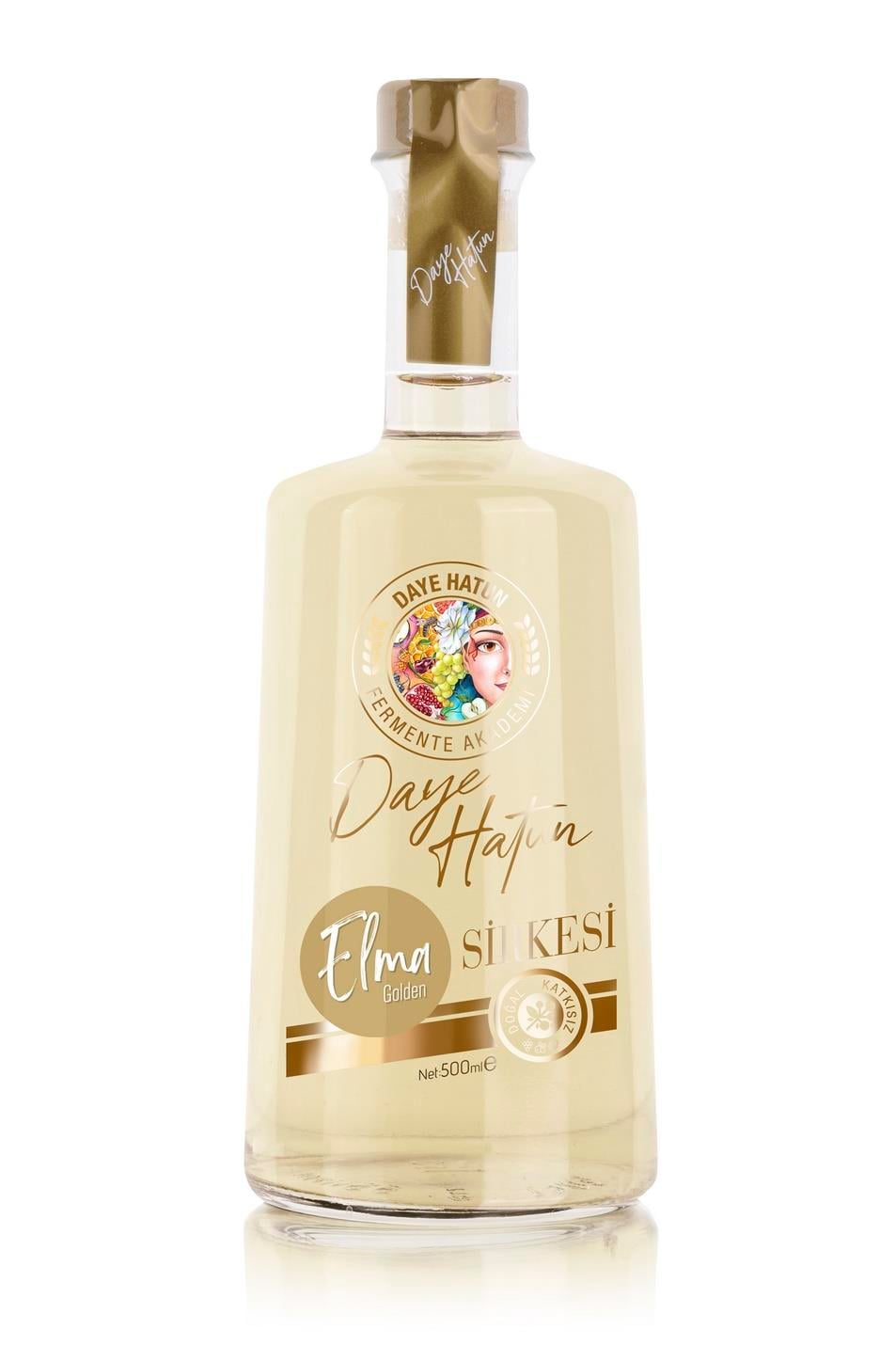 Golden Elma Sirkesi / Apple Cider Vinegar (Doğal Fermente Canlı Sirke / Naturally Fermented / 500 Ml)