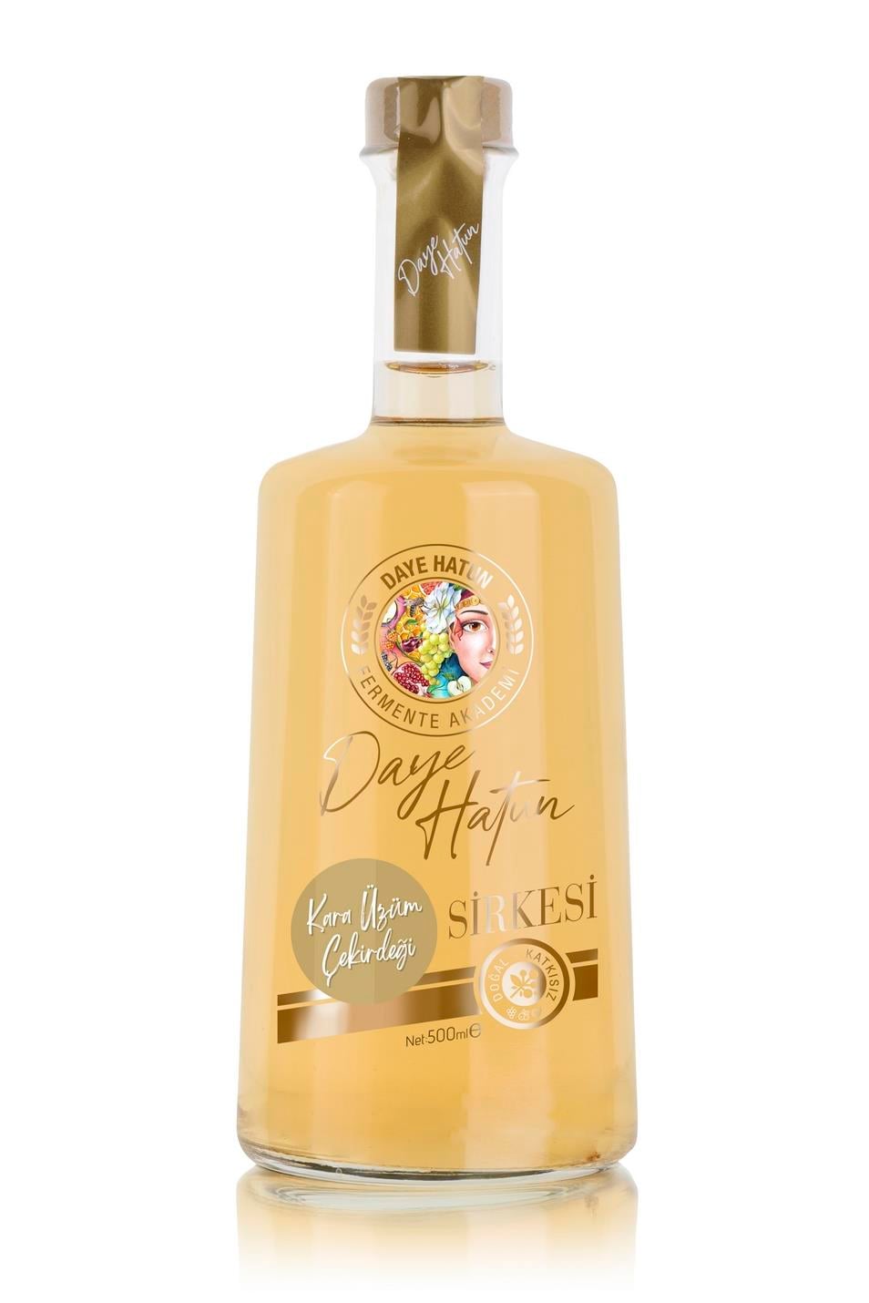 Kara Üzüm Çekirdeği Sirkesi / Black Grape Seed Vinegar (doğal Fermente Canlı Sirke/500 Ml)